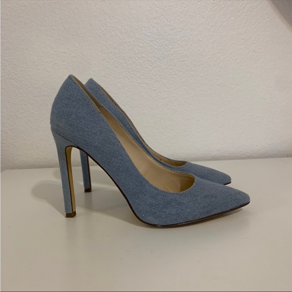 Nine West Blue Suede Stiletto Heels
